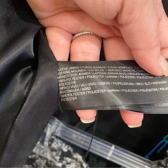 Mango Americana Twee Academia Houndstooth With Brooch Tweed Jacket and Skirt - Picture 7 of 14